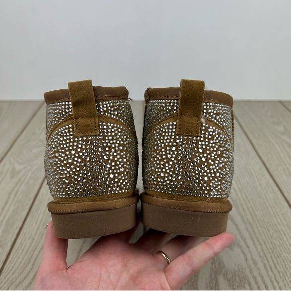 I.N.C. International Concepts Ariee Mini Cold Weather Booties 8M Tan Bling $60 - Picture 6 of 8